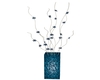 blue vase with lights