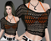 Black &Orange Beach Top