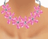 pinky flower necklaces