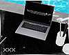 [X] Macbook Black Desk.