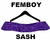 FMB Sash Purple Glitter