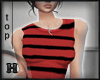 !H! Hot Red Stripped Top
