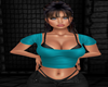 Teal Crop top