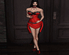 vampire red corset dress