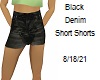 [BB] Black Denim Shorts