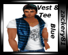 Vest & Tee Blue New