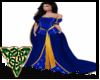 Royal Blue Gold Gown