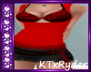 {KT} Red Top & Skirt