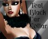 Teal/Black Fur Collar
