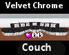 (KK) Velvet Chrome Sofa