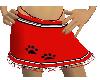 (k) red Pawed skirt