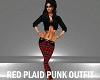 Red Plaid Punk Outfit