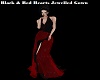 B/ R Heart Jewelled Gown