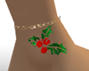 Christmas Holly Anklet