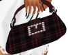 BURGUNDY PLAID PURSE
