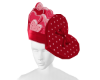 Heart Cookie Box Hat Red