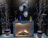 baby blue fireplace