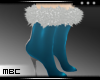 Sexy Fur Boots Blue
