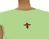 gothic red cross pendant