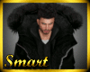 SM Hood Fur Coat Black