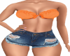 JEAN SHORT N PEACH TOP