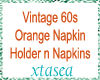 60s Orange Napkin Holder