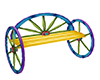:) Wagon Wheel Bench