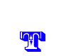 Animated blue T letter