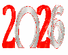 Red/Silver 2026 Sign