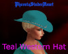 Teal Western Hat