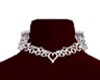 DINA SIVER HEART CHOKER