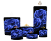Blue roses candles