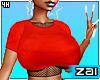 Crop + fishnets 4H Red