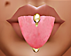 Tongue Piercing Gold