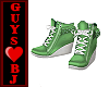 Green Wedge Sneakers