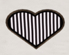 Black Stripe heart frame