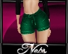 Velvet Shorts Green