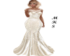AN IVORY LACE GOWN
