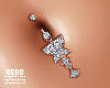Savage belly piercing