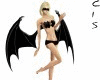 Black PVC demon wings c;
