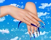 Queen/ Ocean blue Nails
