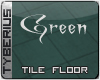 Green tile floor