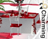 red/white wedding table