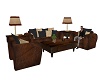 Brown Leather Living Set