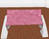 pink wedding bench
