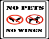 No Pets No Wings Poster