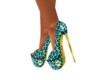 Teal Leopard Platforms