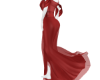 Red shiny gown