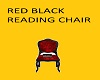 RED BLACK READING CHAIR