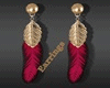 P9)Gold & Red Feather se